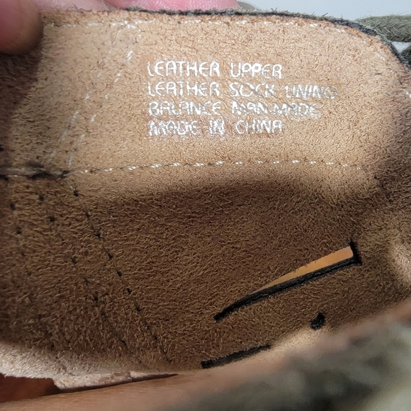 Earth Olive Green Leather Heeled Sandals Oerforated Design Lace up Size 9 D Wide - Picture 14 of 17